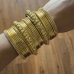 Gold colored bangles